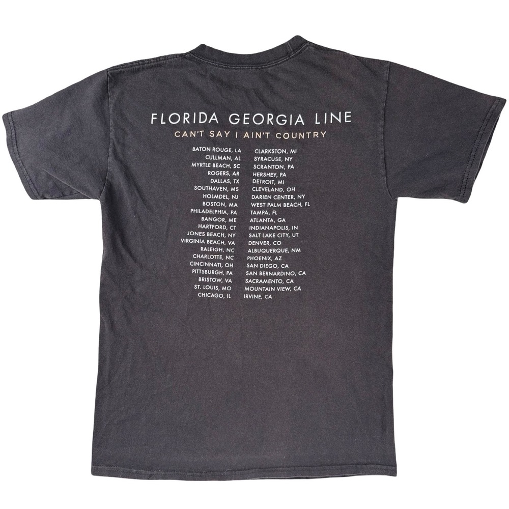 Florida Georgia Line Tour Shirt 2019 Black Graphic‎ Band Tee Youth - Picture 2 of 6